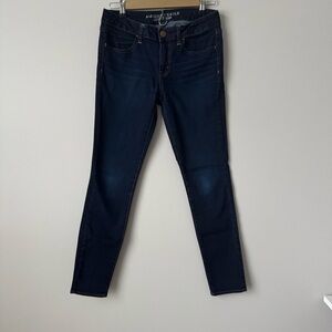 American Eagle Outfitters Women's Dark‎ Blue Super Stretch Jegging